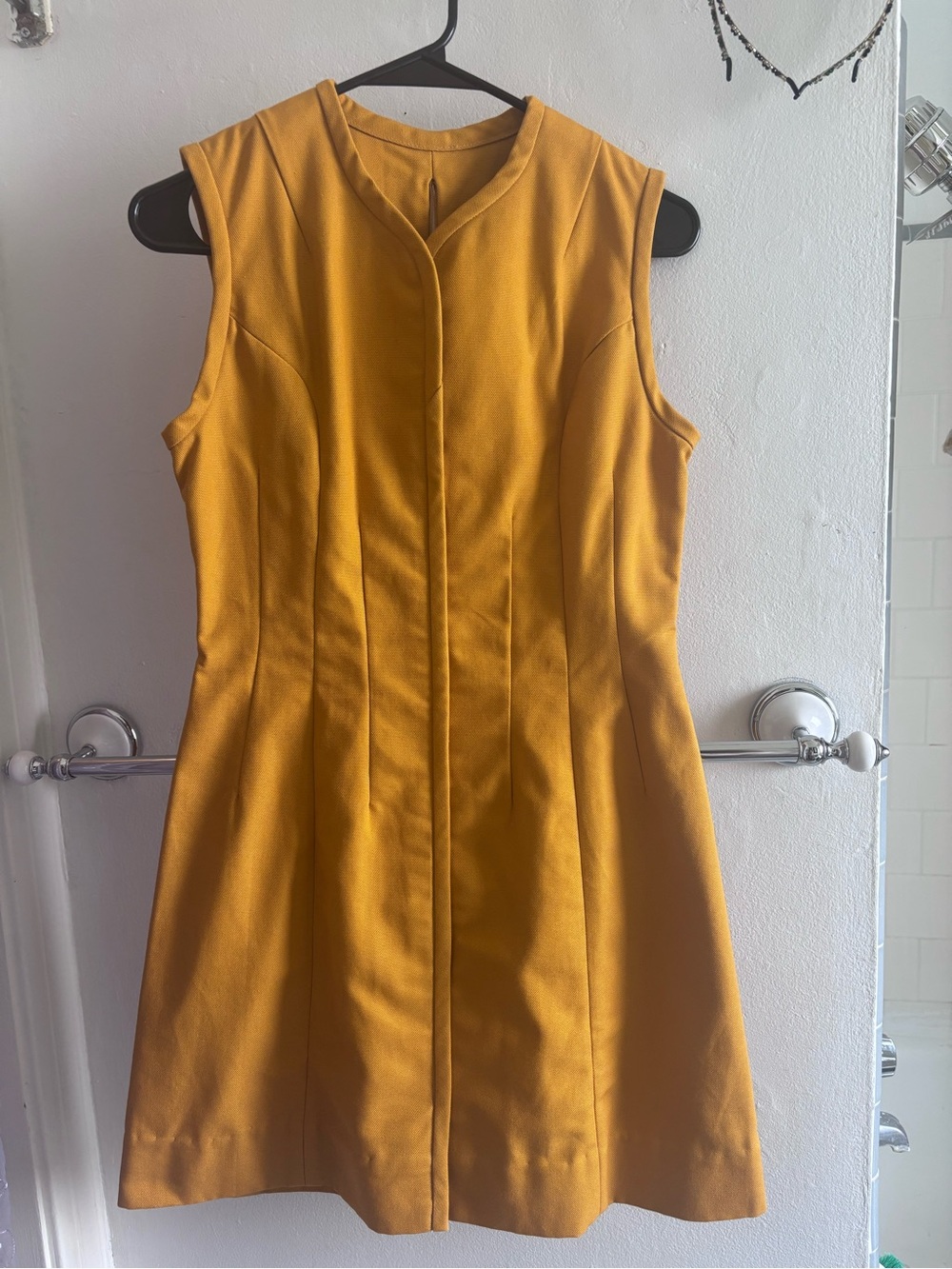Keehn deutch Sleeveless Mustard A-Line Dress